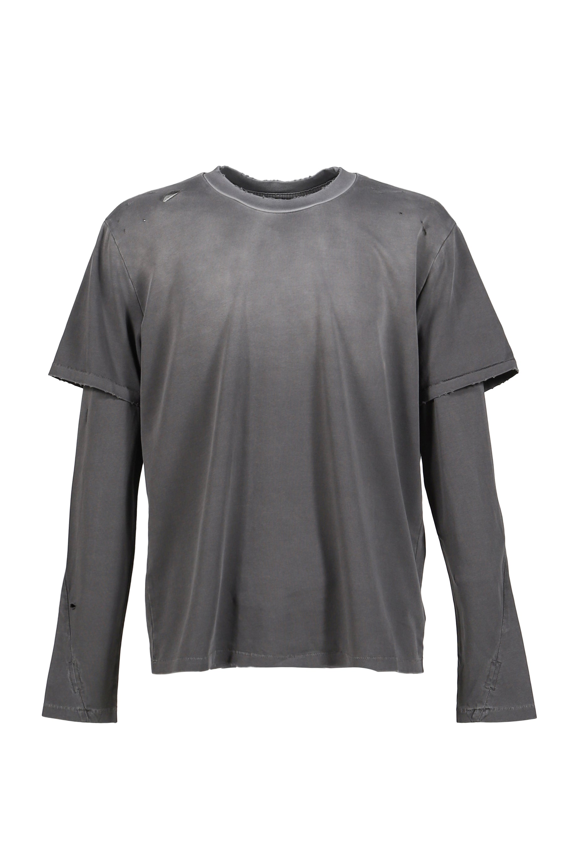 SUN FADED DOUBLE LAYER TEE / FADED GRY