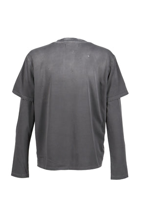 SUN FADED DOUBLE LAYER TEE / FADED GRY