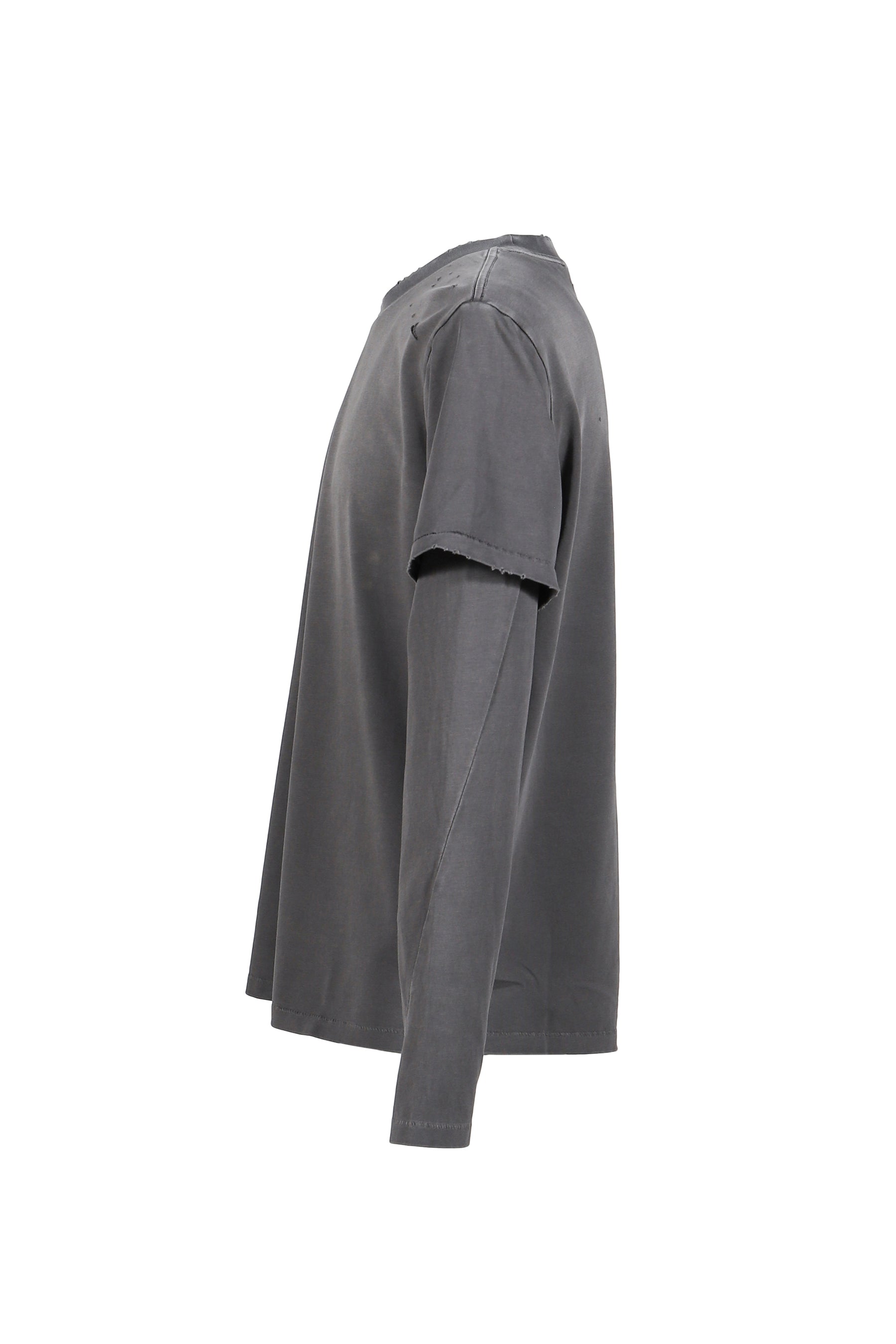 SUN FADED DOUBLE LAYER TEE / FADED GRY