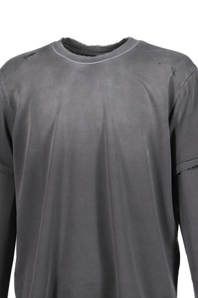 SUN FADED DOUBLE LAYER TEE / FADED GRY