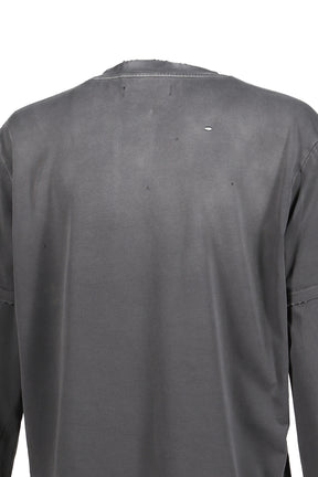 SUN FADED DOUBLE LAYER TEE / FADED GRY