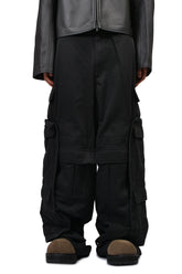 MERGED CARGO PANTS / BLK