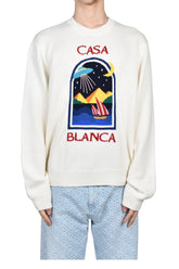 PYRAMID ABDUCTION CREW NECK / WHT