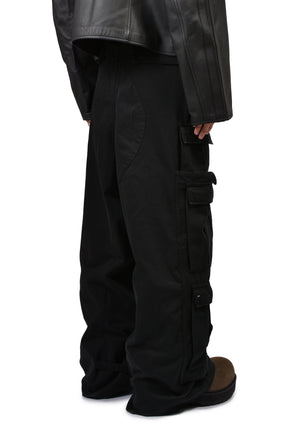 MERGED CARGO PANTS / BLK