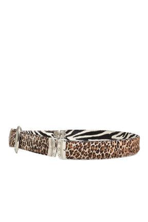 MULTIPLEX BELT. / WHITE ZEBRA X BROWN LEOPARD