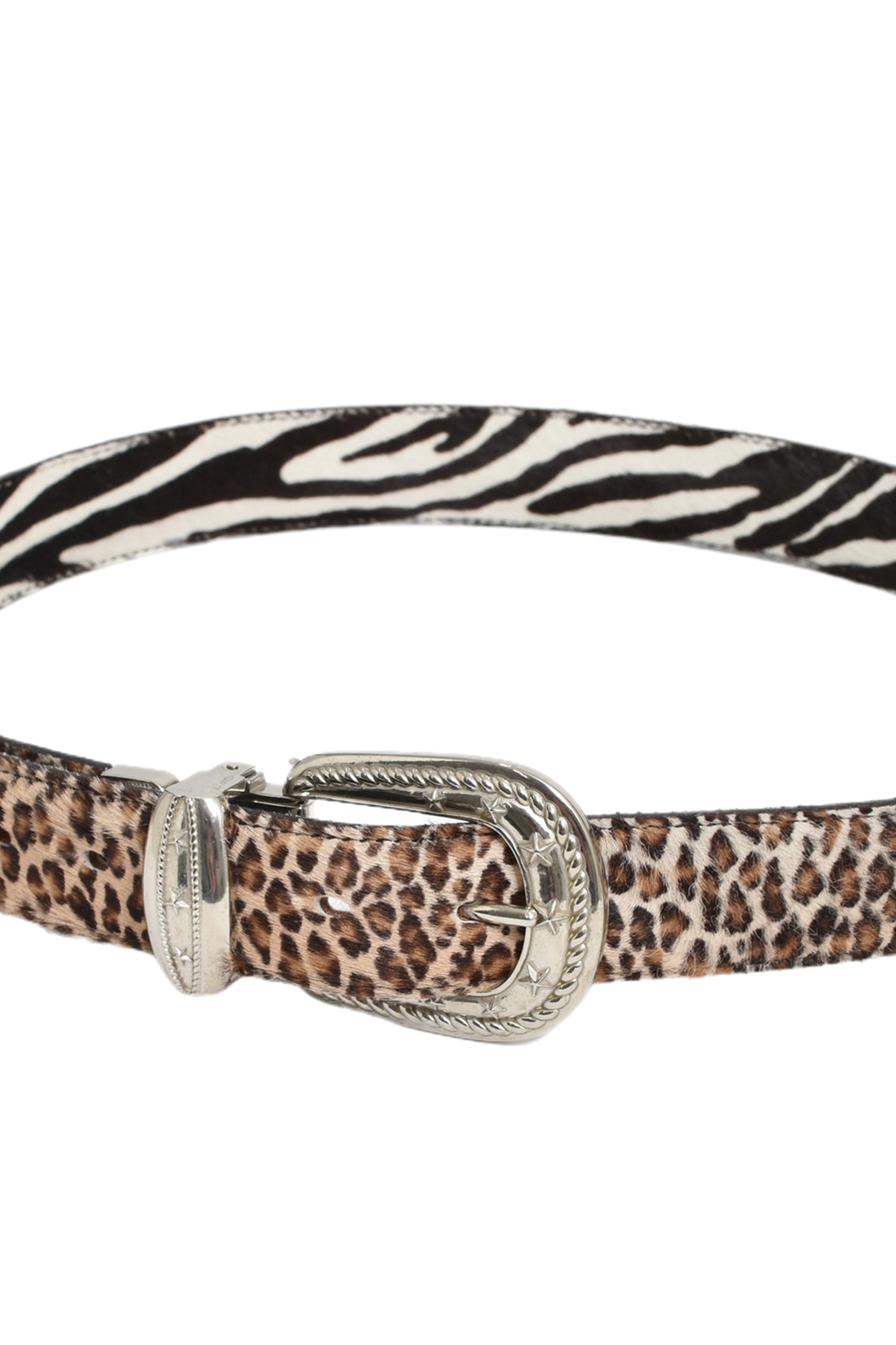 MULTIPLEX BELT. / WHITE ZEBRA X BROWN LEOPARD