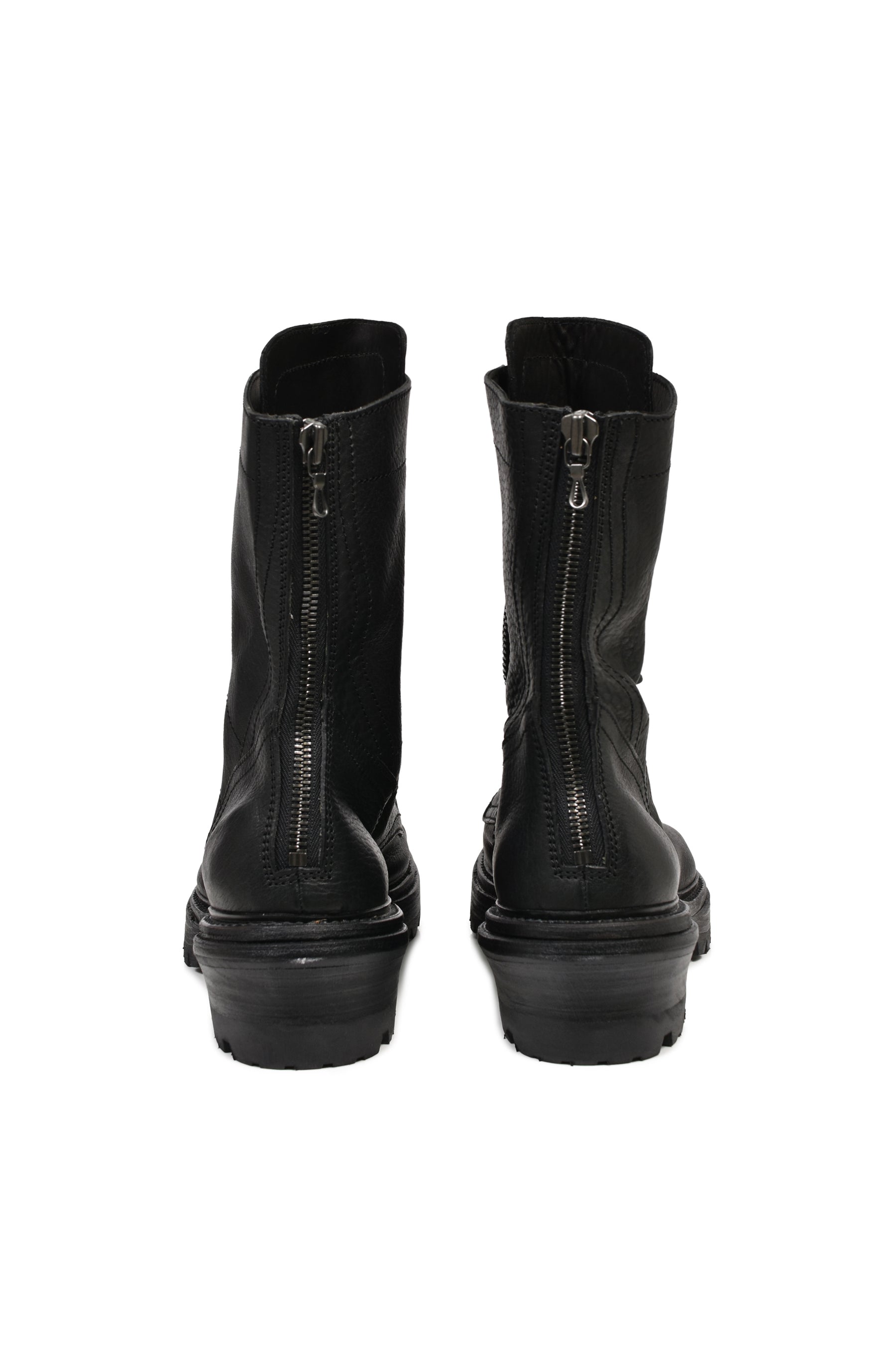 STEER SKIN LACE UP BOOT / BLK