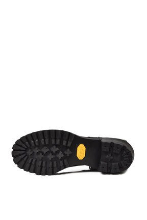 STEER SKIN LACE UP BOOT / BLK