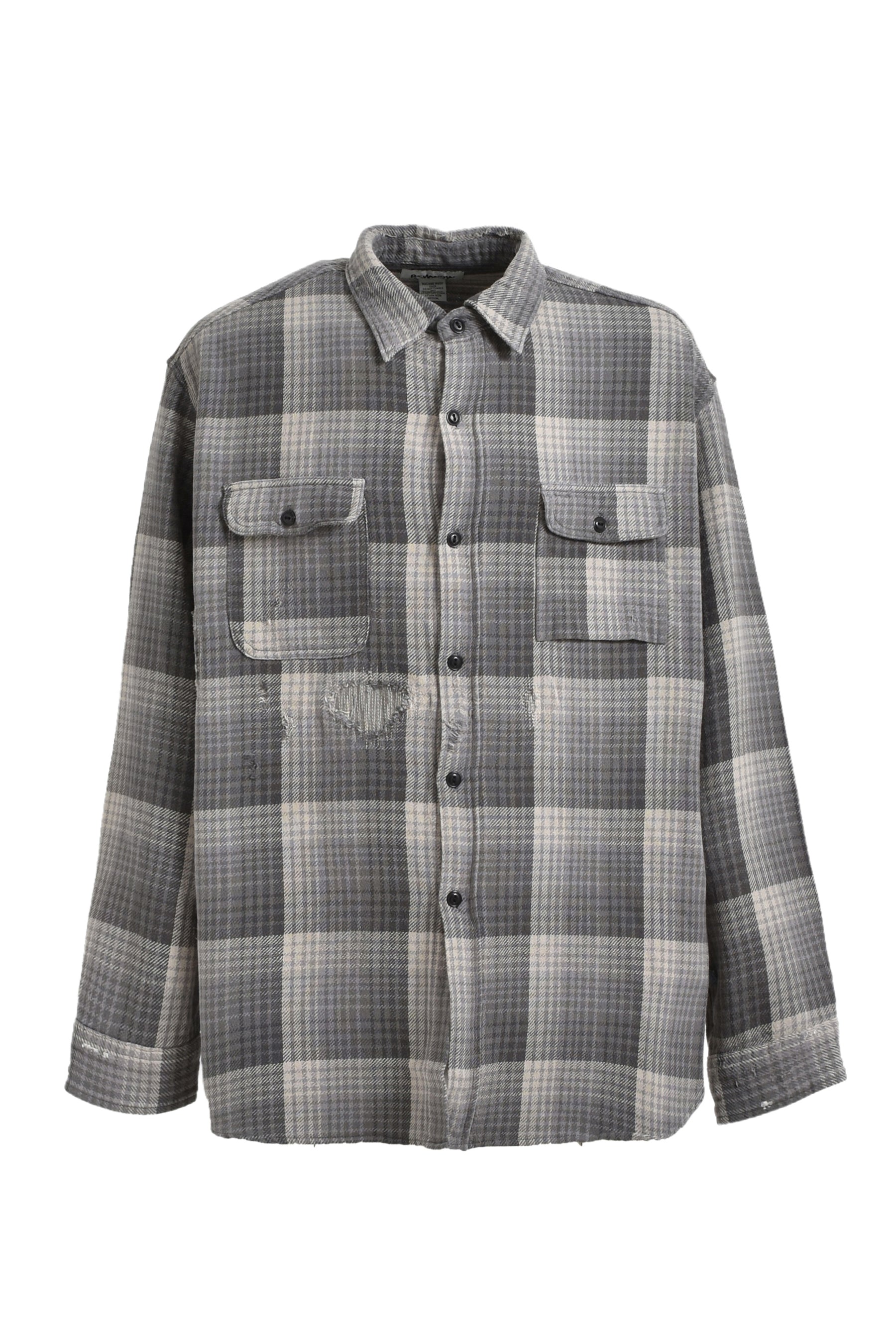 DELUXE FLANNEL SHIRTS REPAIRED / CHA GRY REPAIRED