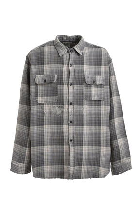 DELUXE FLANNEL SHIRTS REPAIRED / CHA GRY REPAIRED