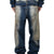 DIRTY-WASHED DENIM PANTS / NAVY
