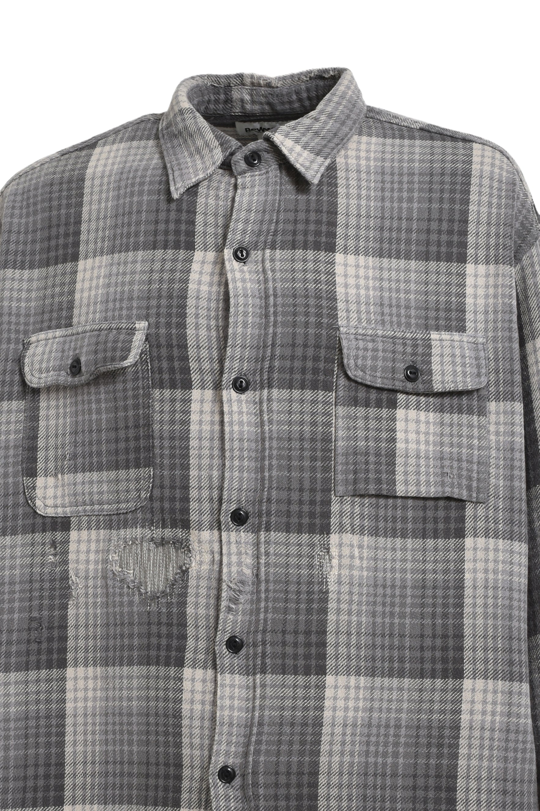 DELUXE FLANNEL SHIRTS REPAIRED / CHA GRY REPAIRED