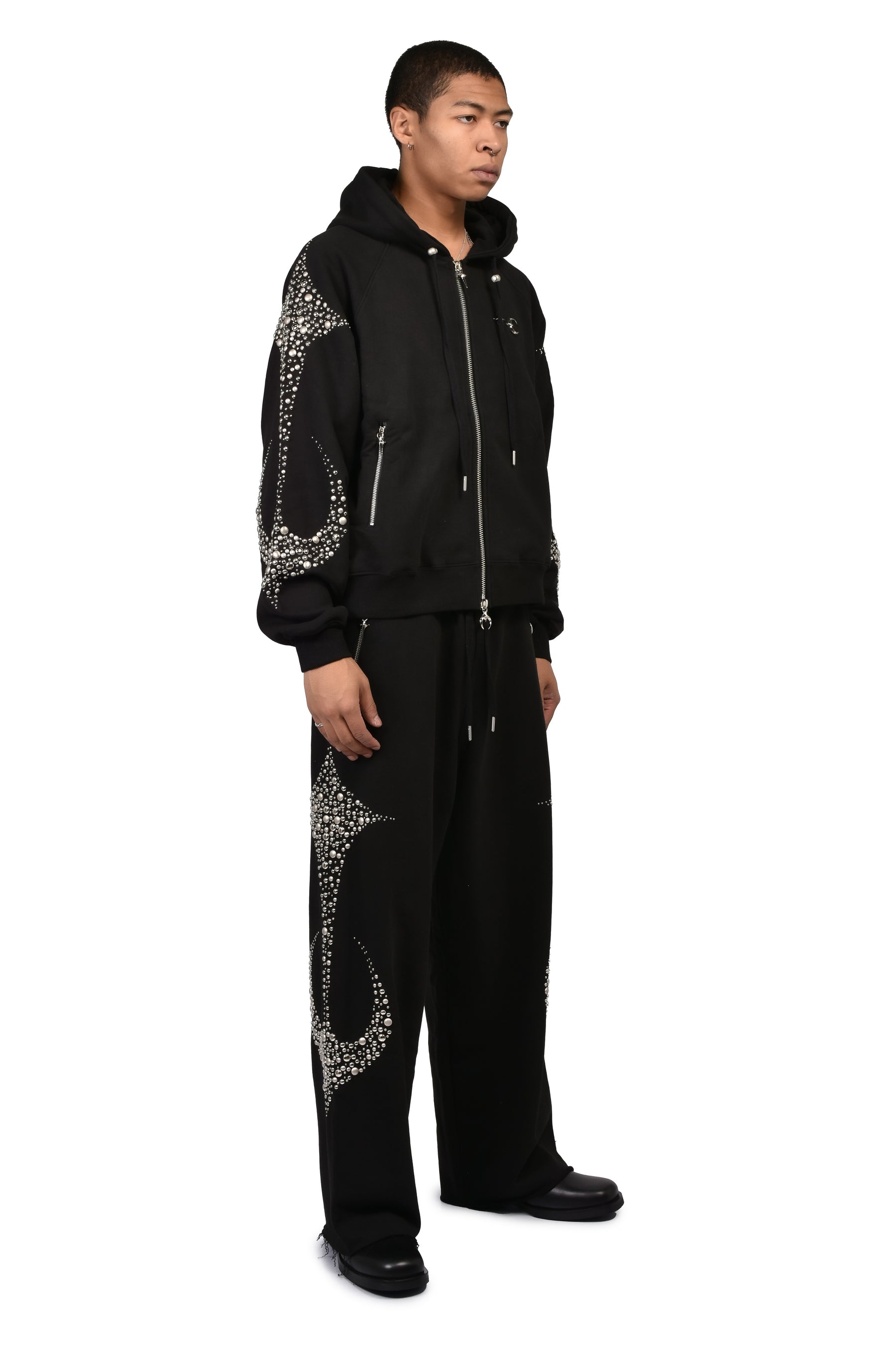 IRON STEEL FOCUS SWEATPANTS / BLK