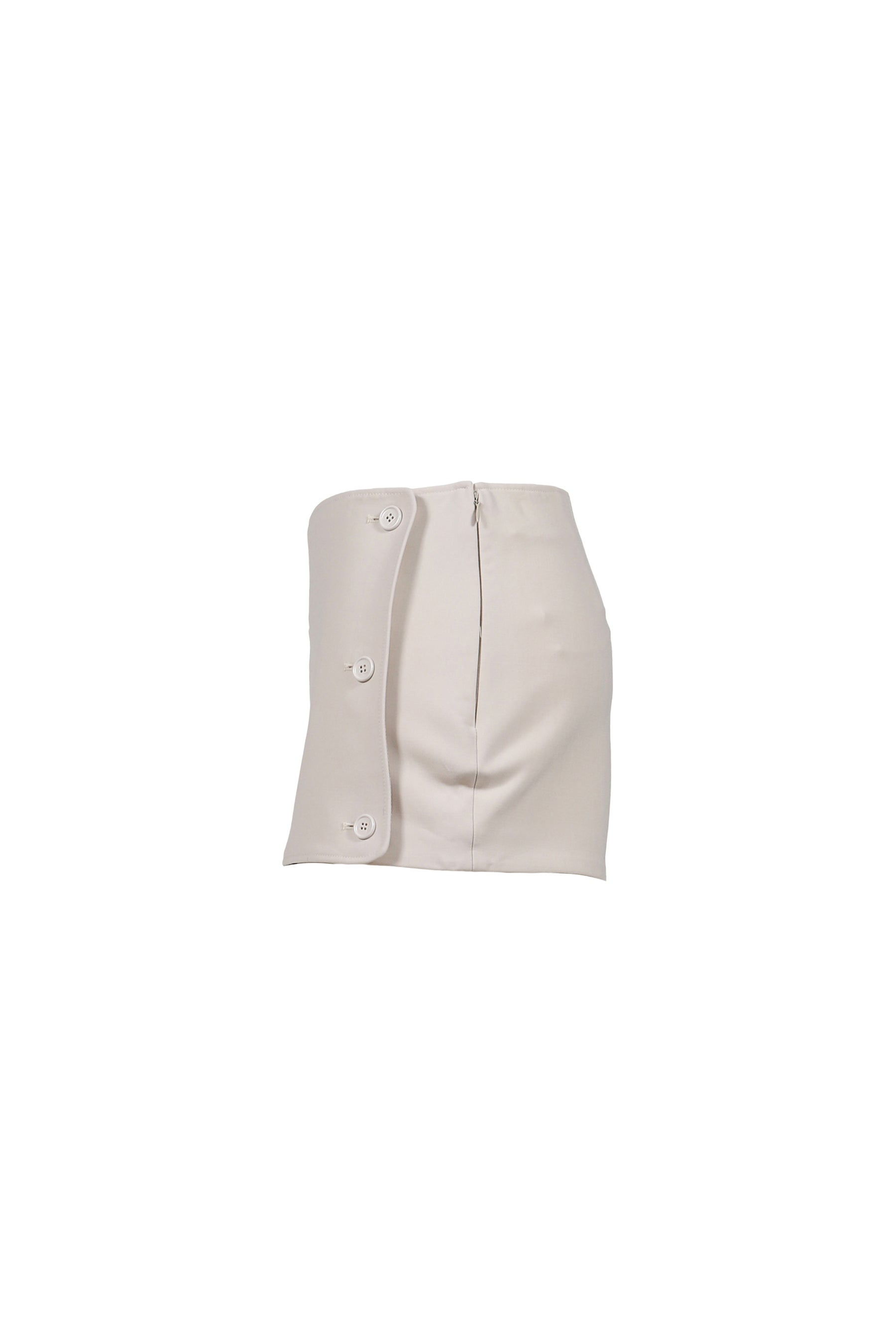 OBLIQUE POLYWOOL MINI SKORTS / CLAY