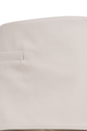 OBLIQUE POLYWOOL MINI SKORTS / CLAY