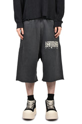 GOTH VINTAGE BAGGY FLEECE SHORTS / VINTAGE BLK