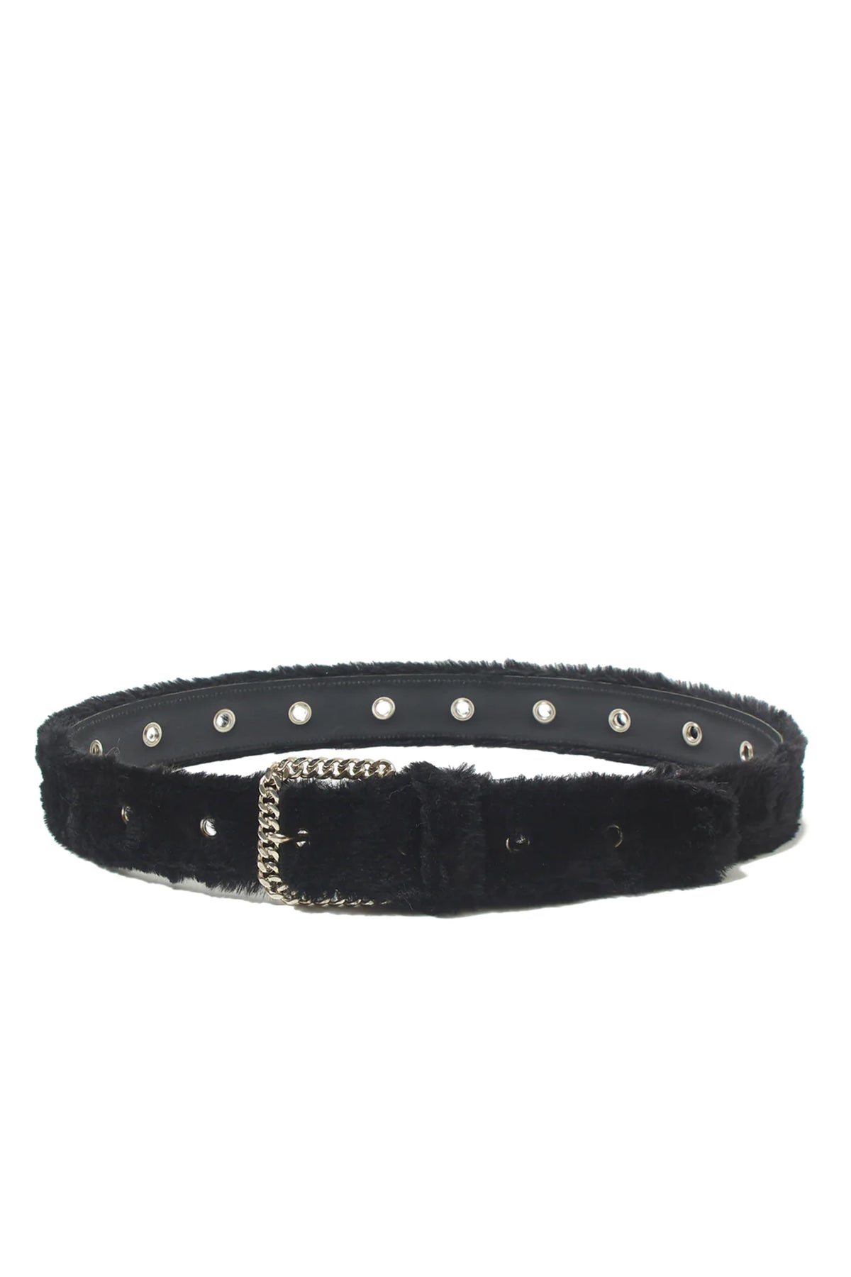 AFB FW23 FUR BELT / BLK -NUBIAN