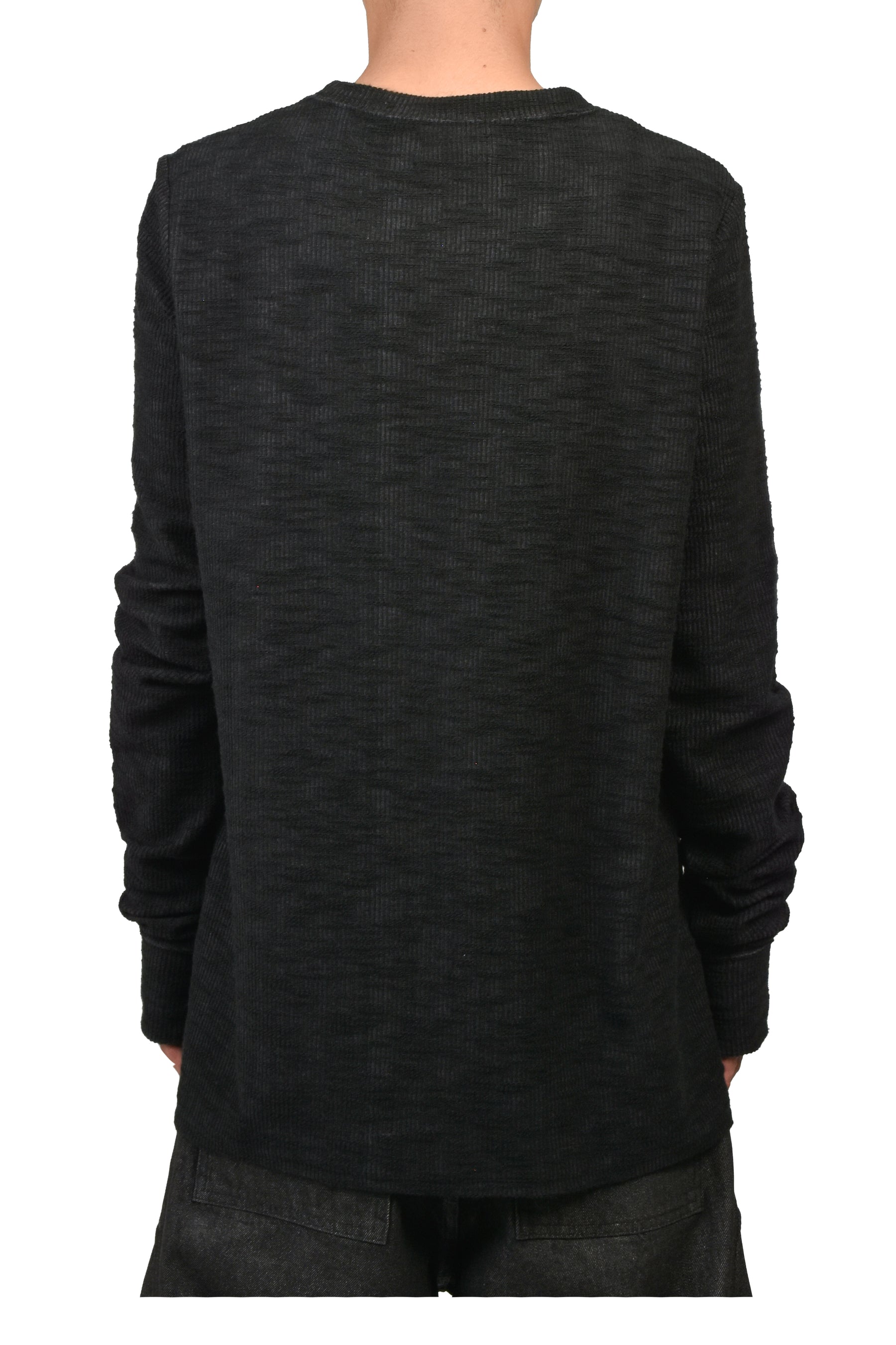 SLAB RIB L/S T / BLK