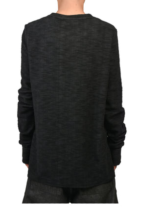 SLAB RIB L/S T / BLK