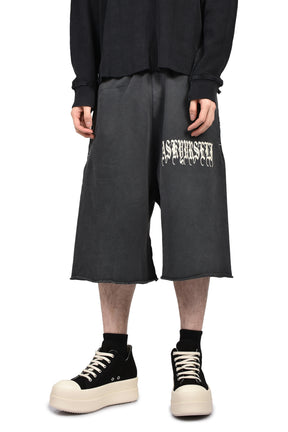 GOTH VINTAGE BAGGY FLEECE SHORTS / VINTAGE BLK