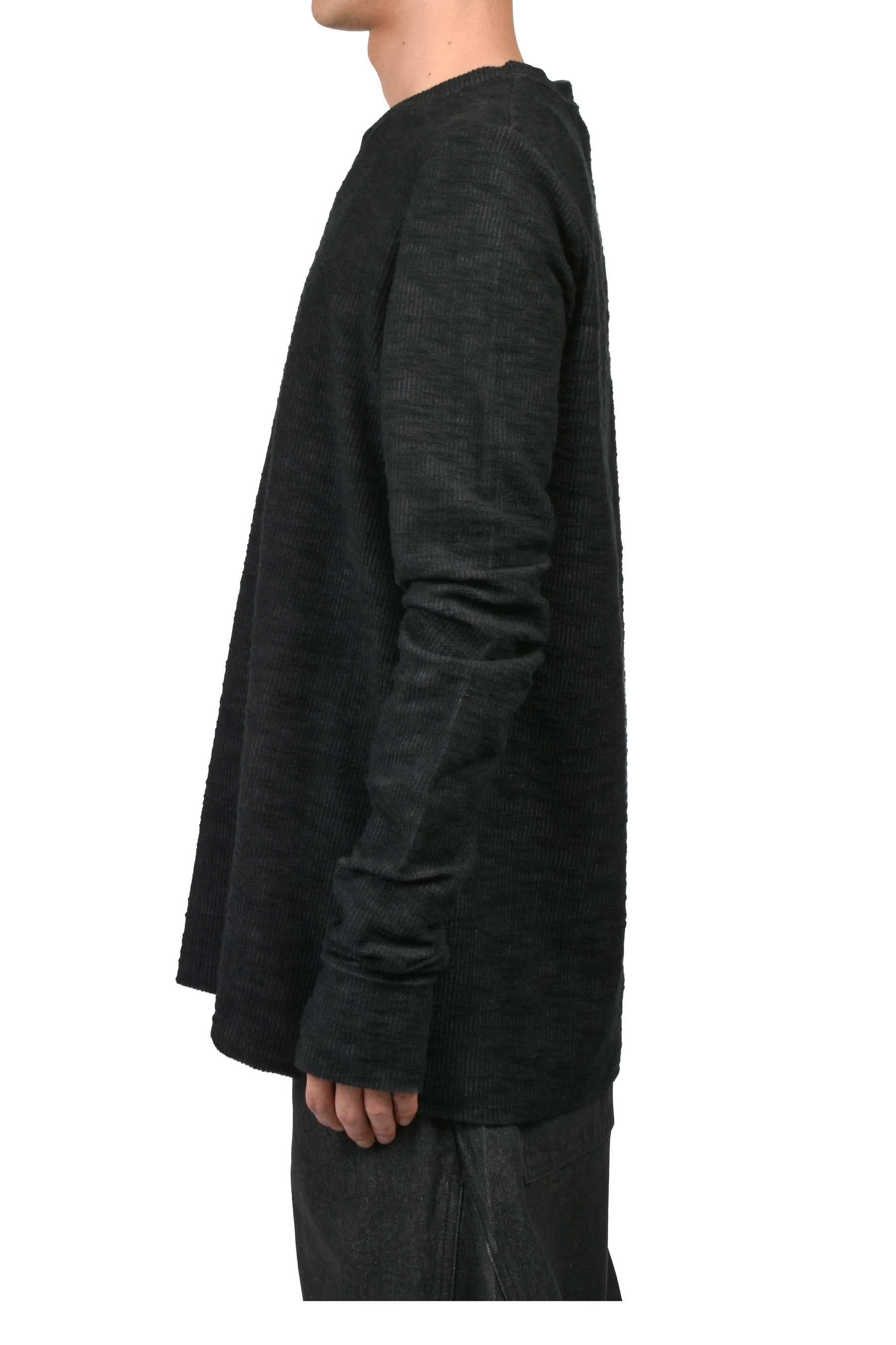 SLAB RIB L/S T / BLK