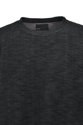 SLAB RIB L/S T / BLK