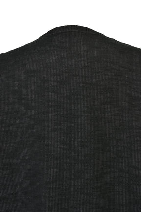 SLAB RIB L/S T / BLK