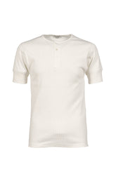 RIB HENLEY TOP / MILK
