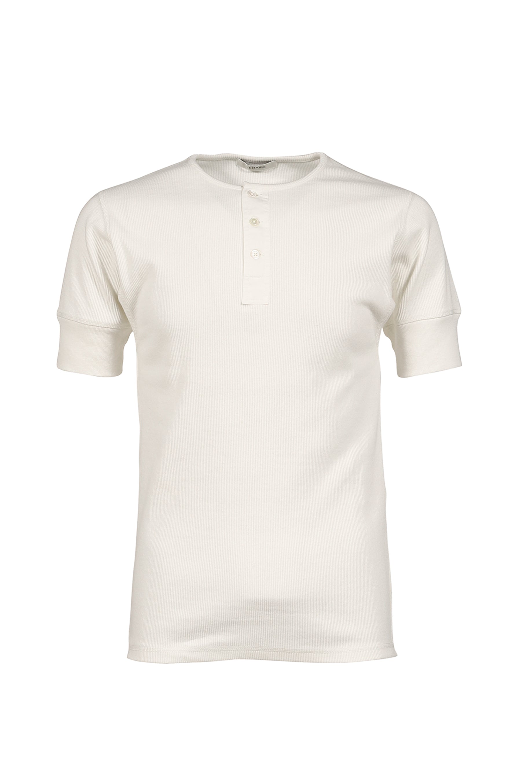 RIB HENLEY TOP / MILK