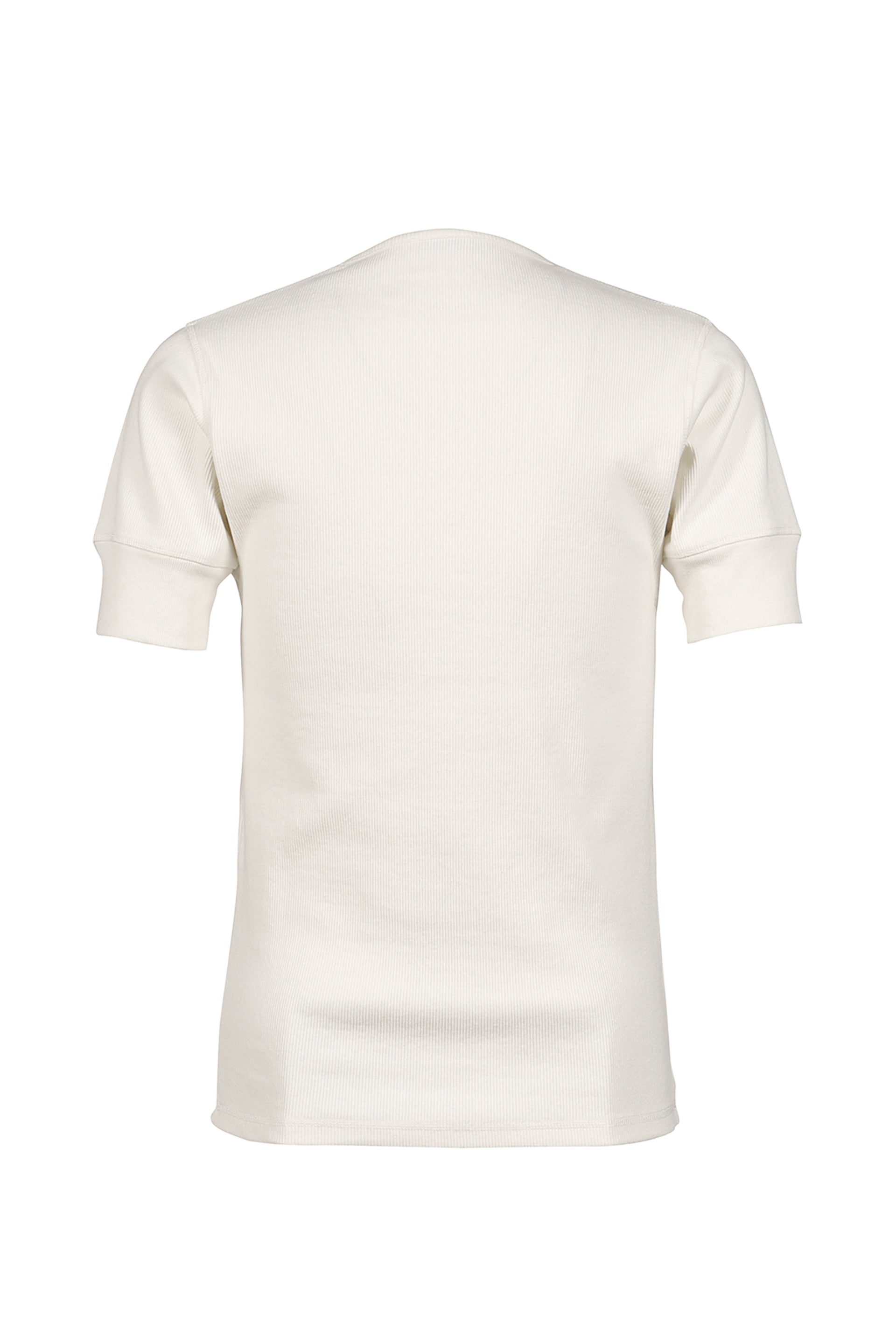 RIB HENLEY TOP / MILK