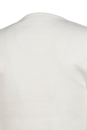 RIB HENLEY TOP / MILK