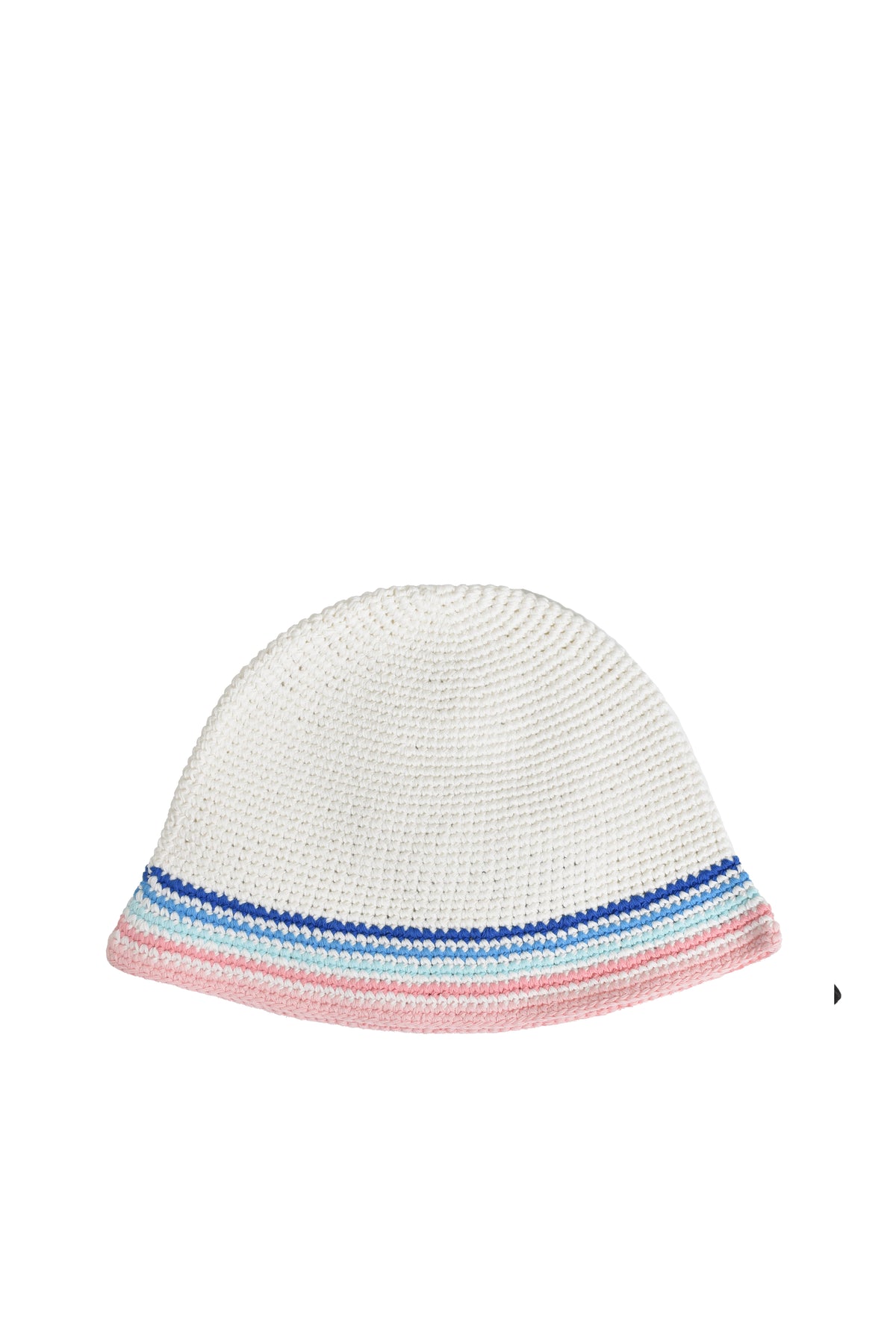 STRIPED CROCHET HAT / WHT