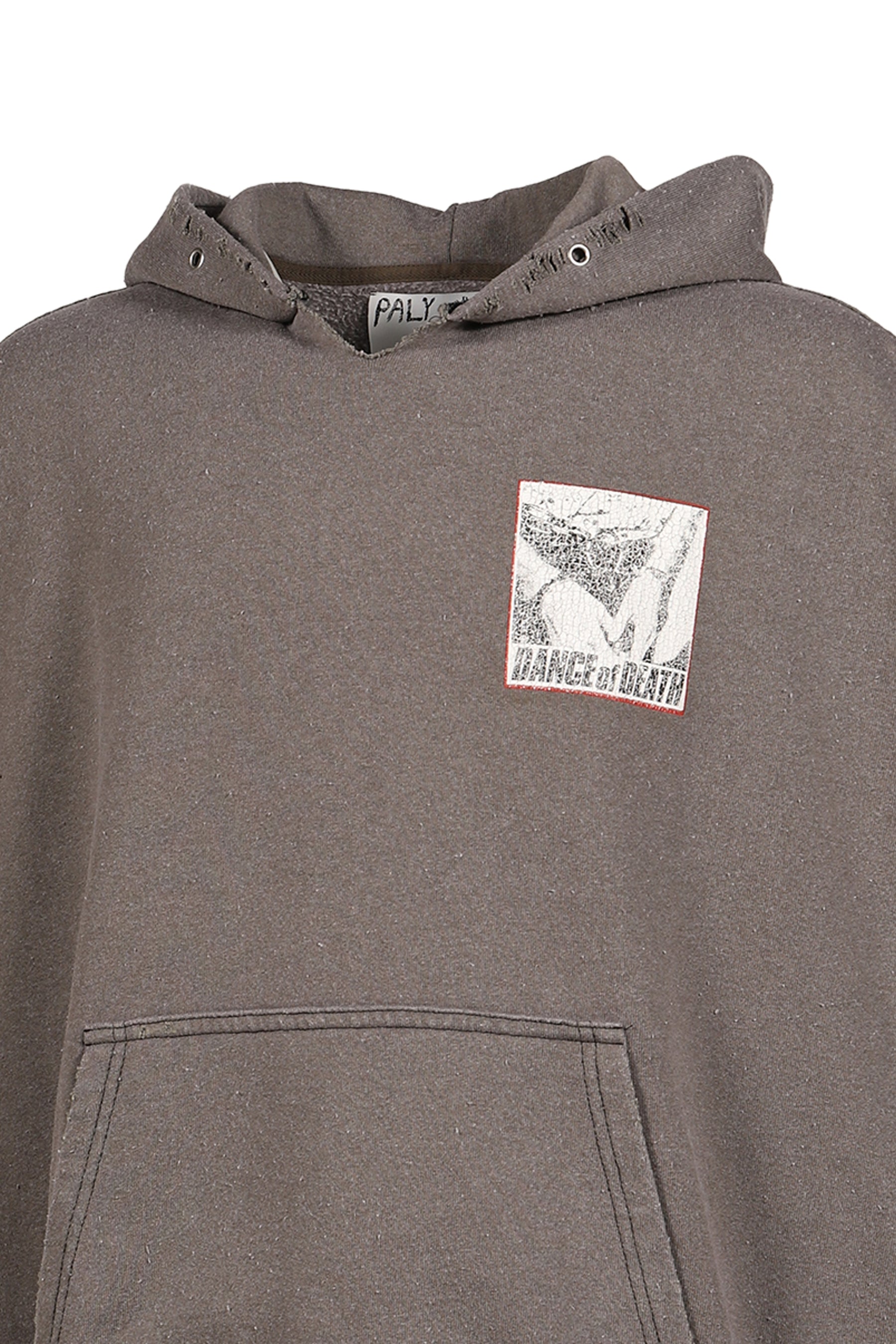 DR. BLUE CUT OFF HOODED SWEATSHIRT / BLK