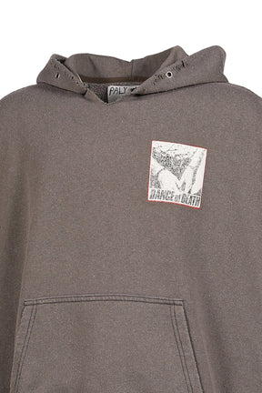 DR. BLUE CUT OFF HOODED SWEATSHIRT / BLK