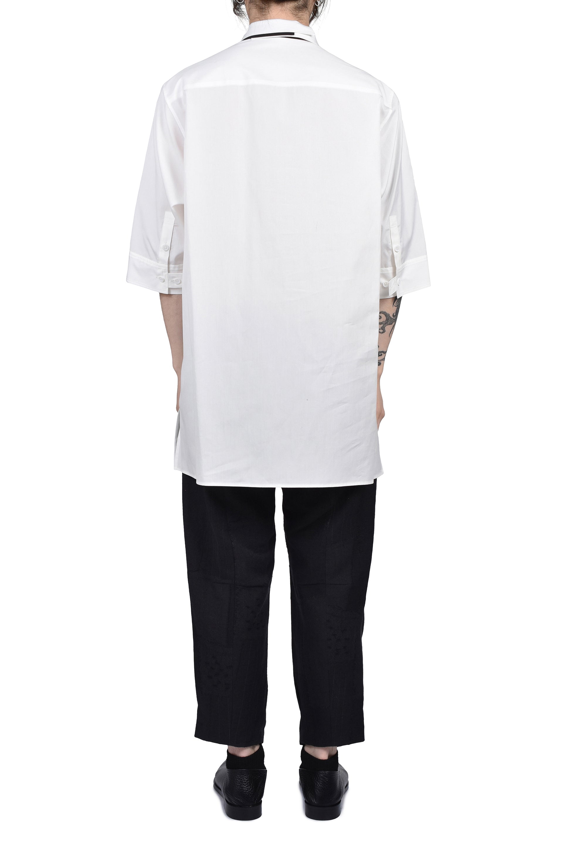 S/S 2TONE SHIRT / WHT