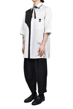 S/S 2TONE SHIRT / WHT