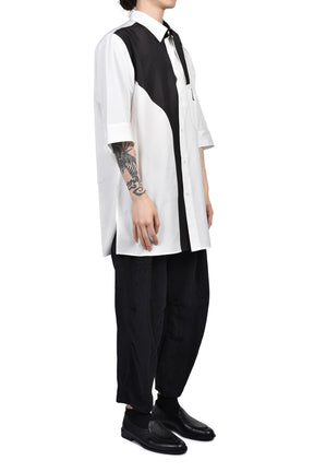 S/S 2TONE SHIRT / WHT