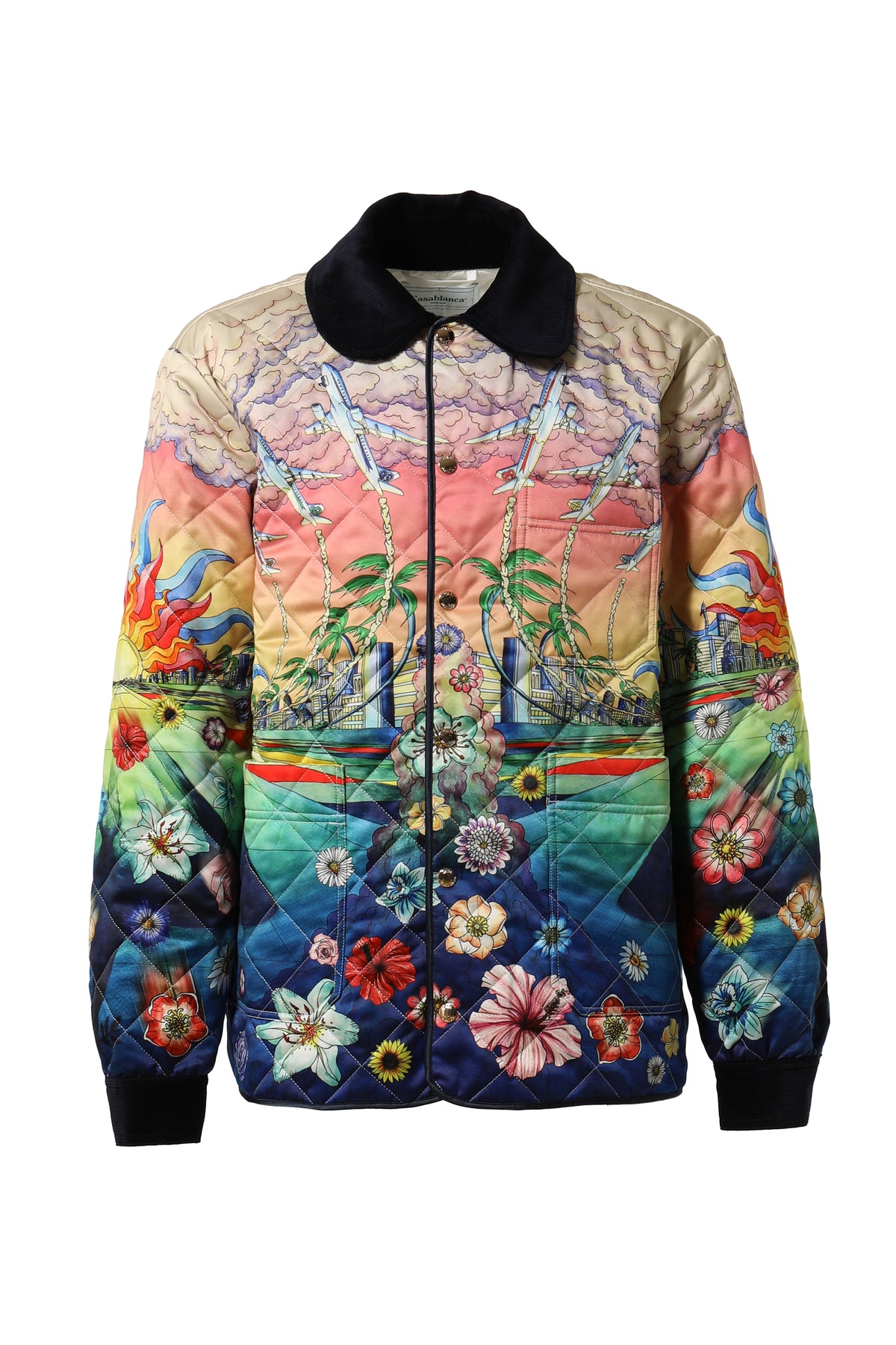 Casablanca PRINTED AND QUILTED HUNTING JACKET / L'ENVOL