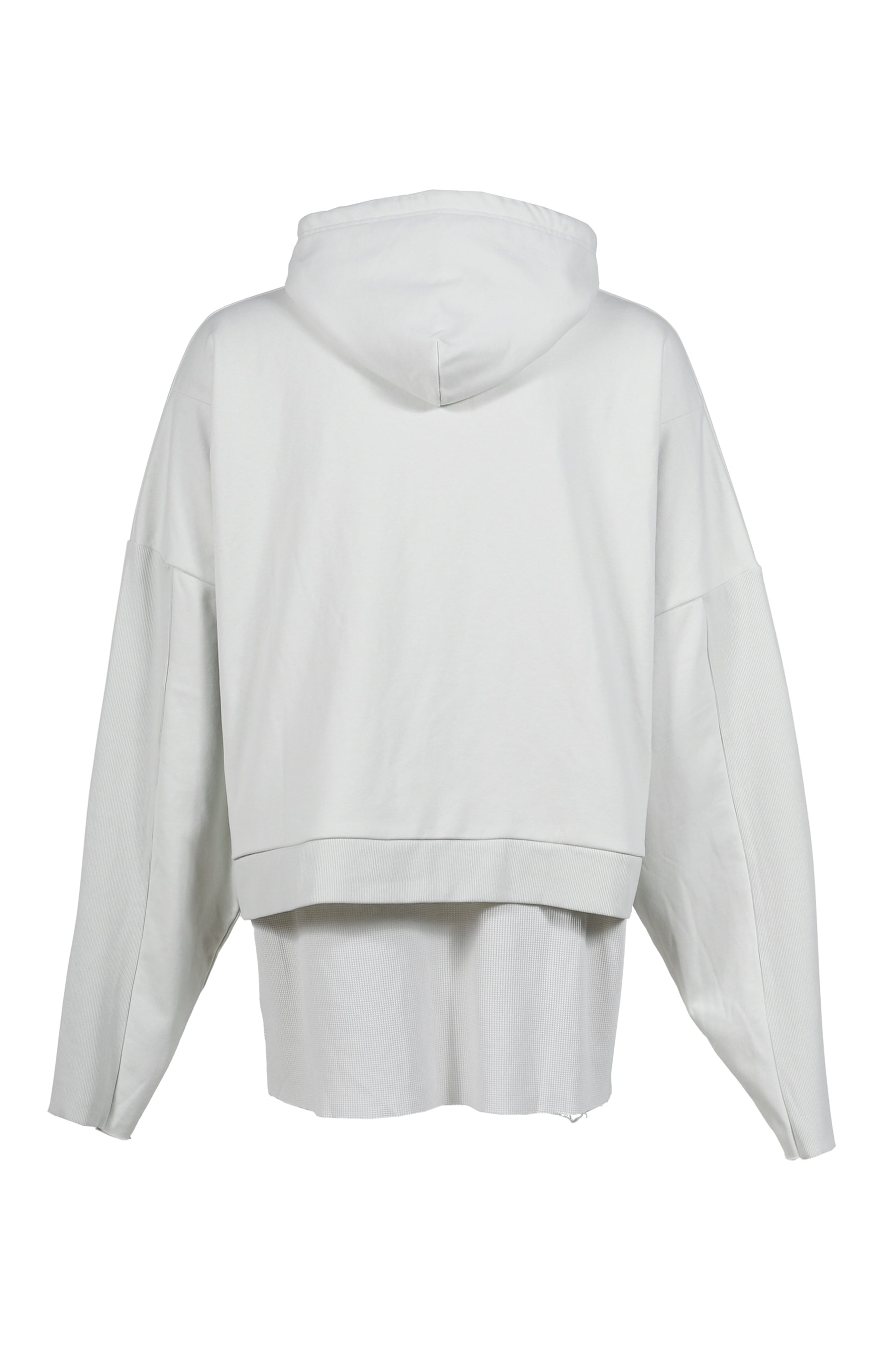 CROPPED HOODIE OVERLAPPED / DUSTY WHT