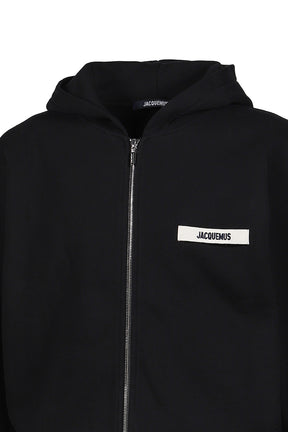 LE HOODIE ZIP GROS GRAIN / BLK