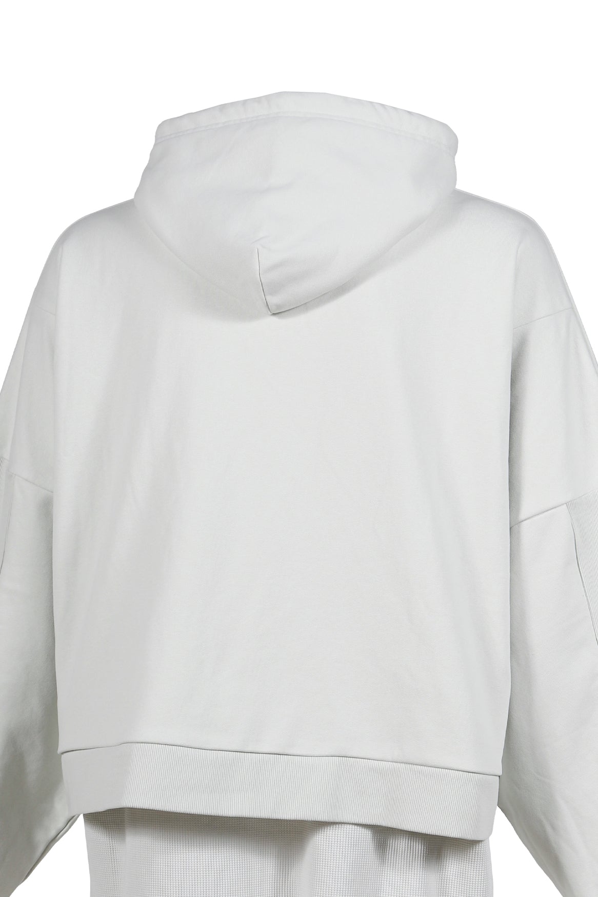 CROPPED HOODIE OVERLAPPED / DUSTY WHT