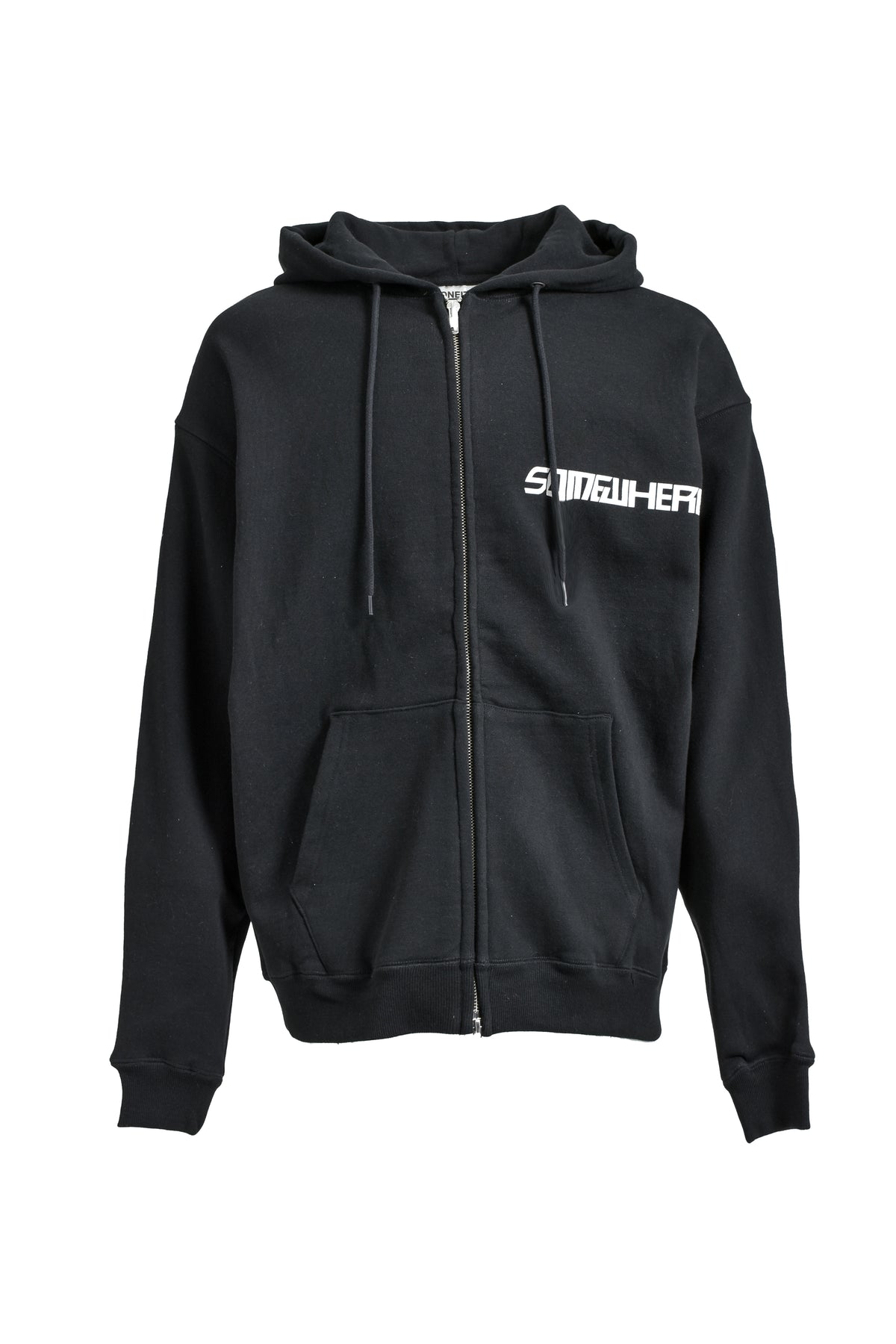 SOMEWHERE' ZIP HOODIE / BLK