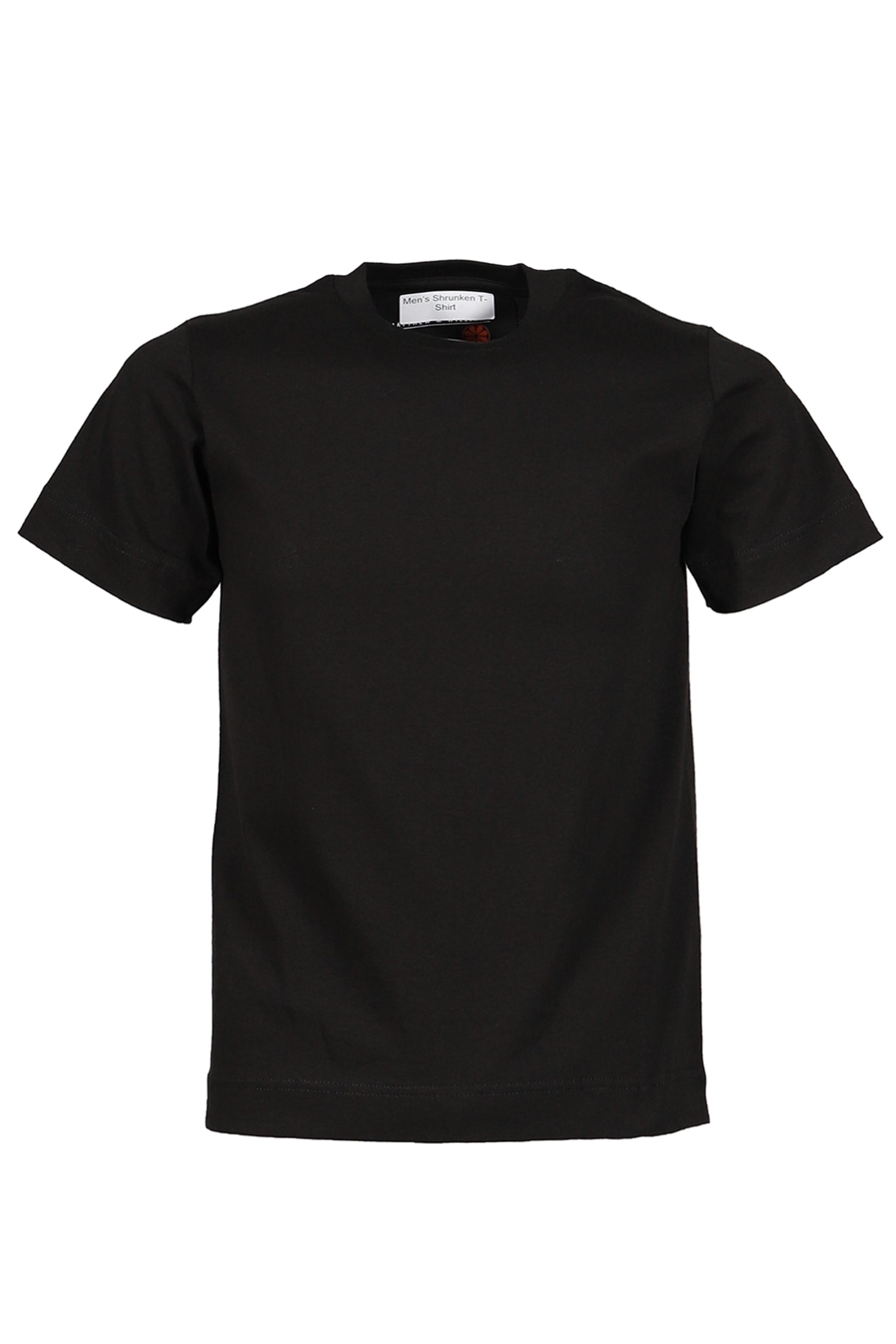 BLACK SHRUNKEN US COTTON T-SHIRT / BLK