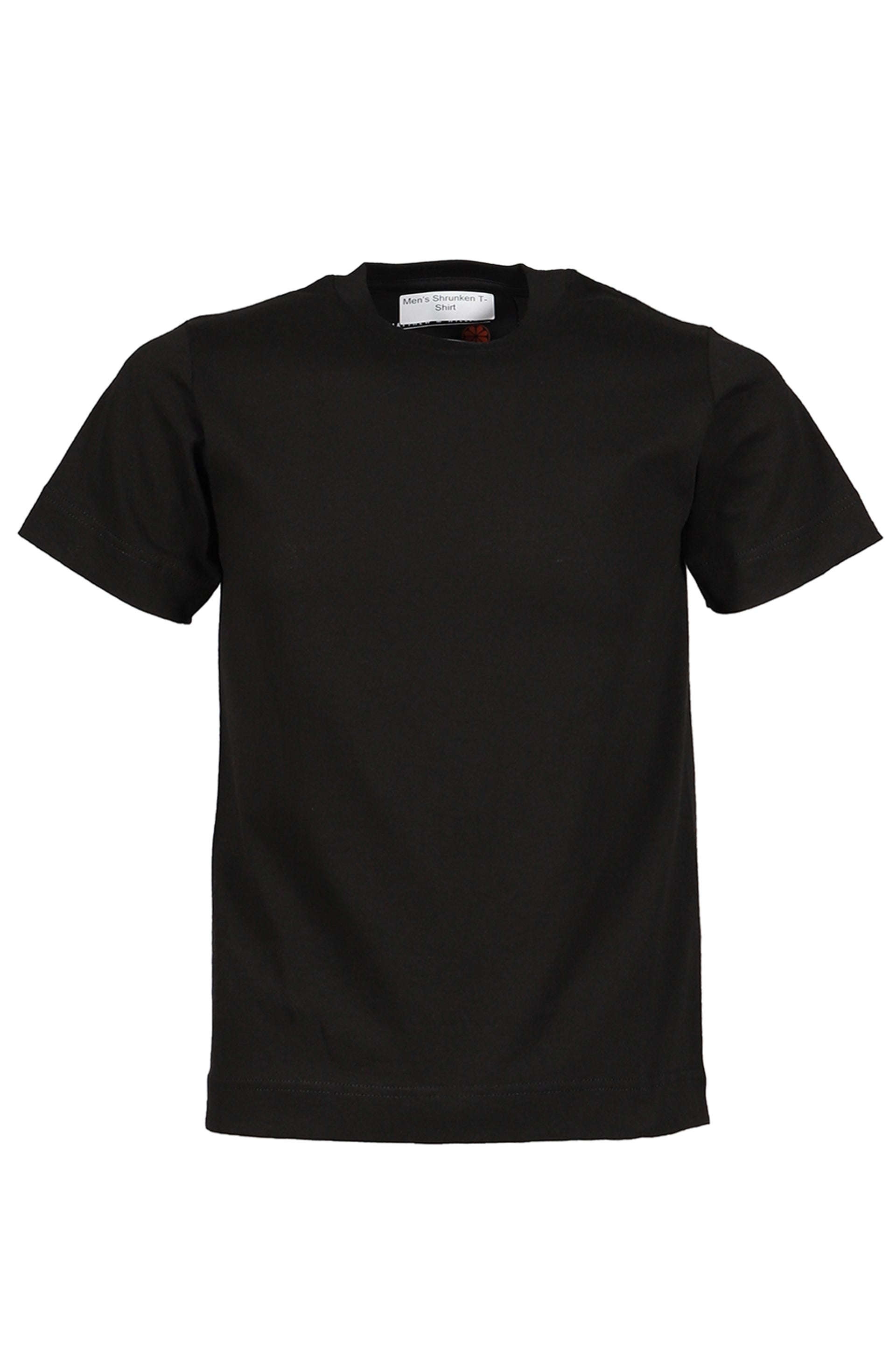 BLACK SHRUNKEN US COTTON T-SHIRT / BLK