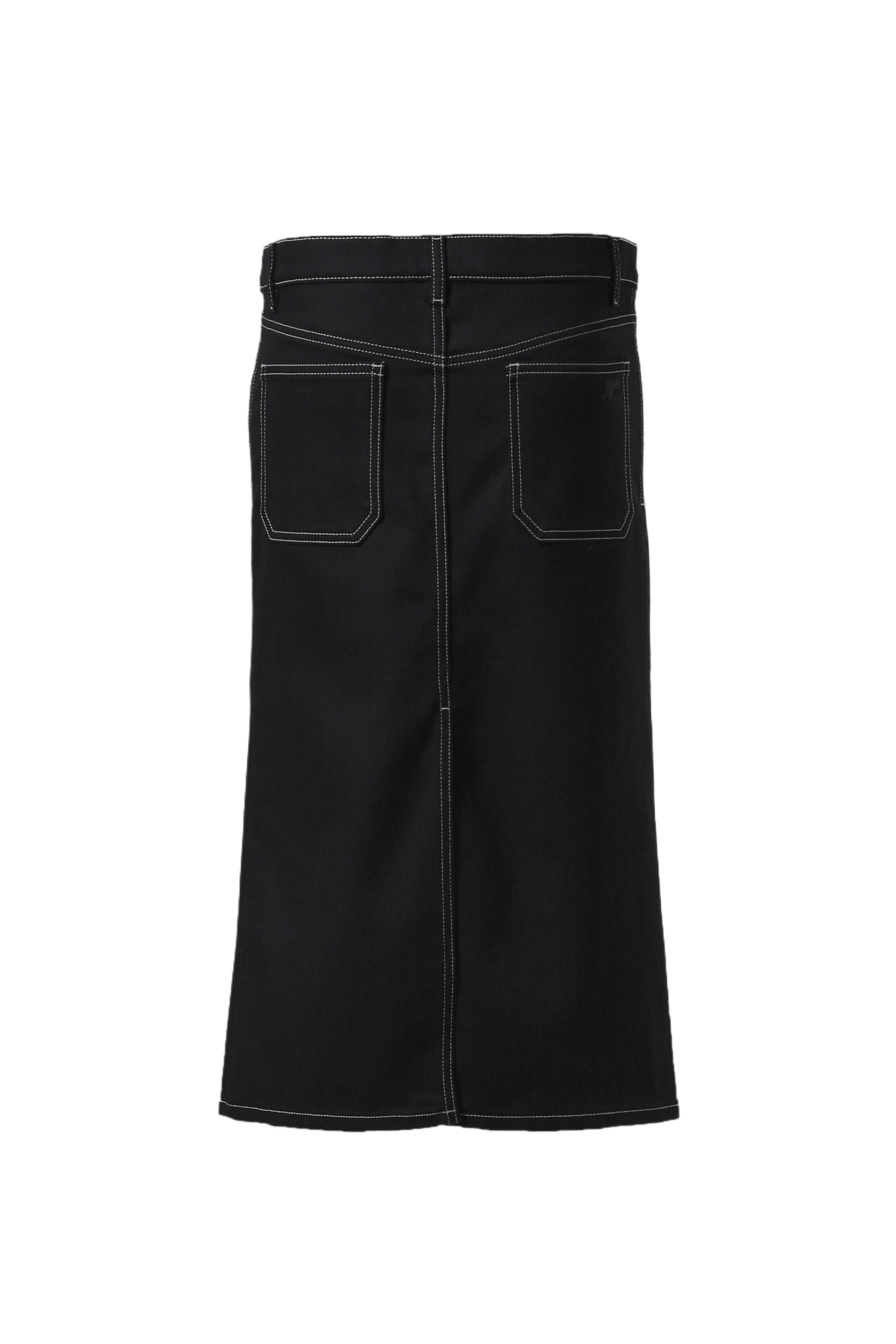 Courrèges 2-POCKET DENIM SKIRT / BLK/WHT