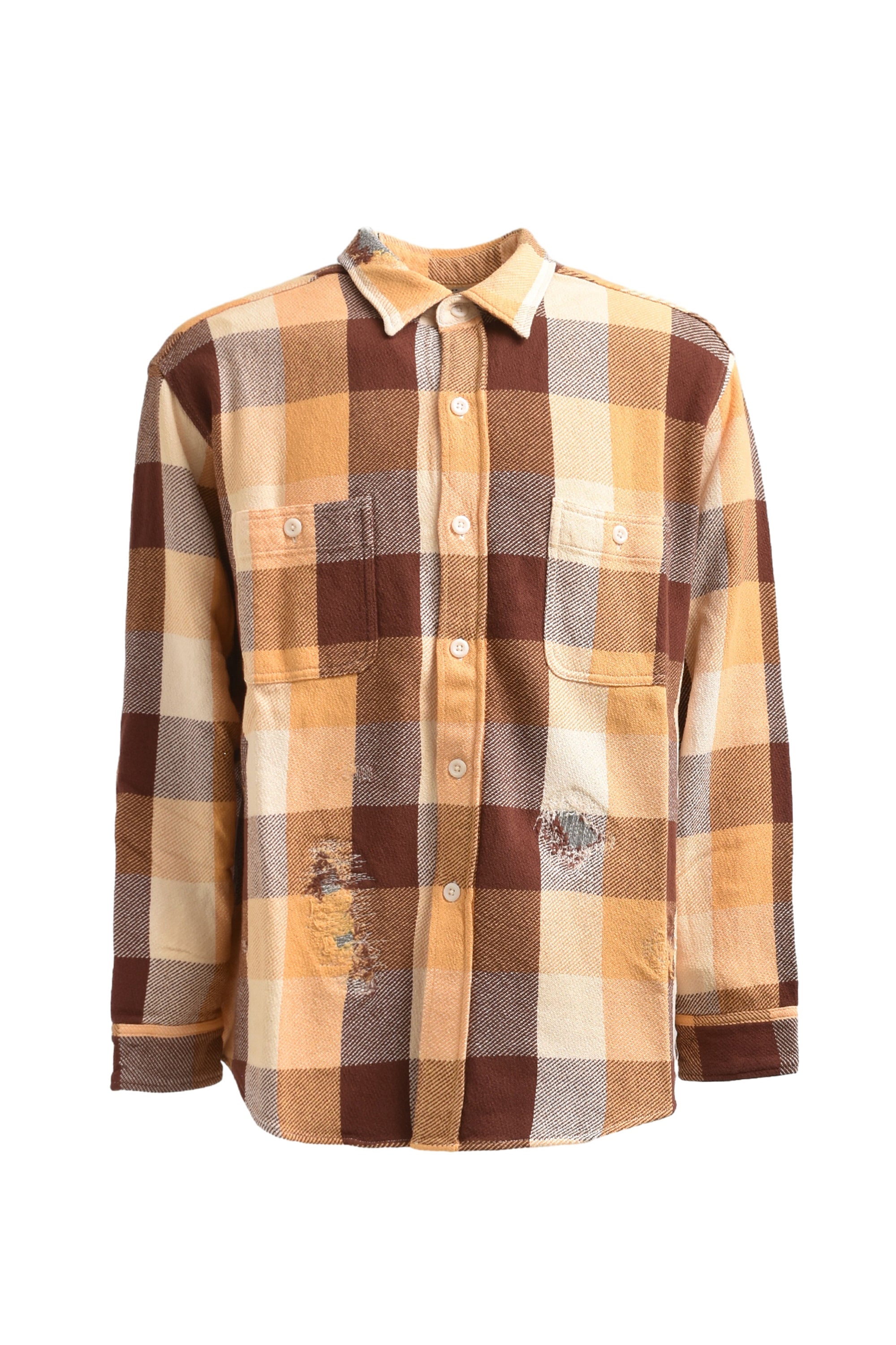 BOW WOW バウワウ SS24 REPAIR AGEING FLANNEL SHIRTS / BRW