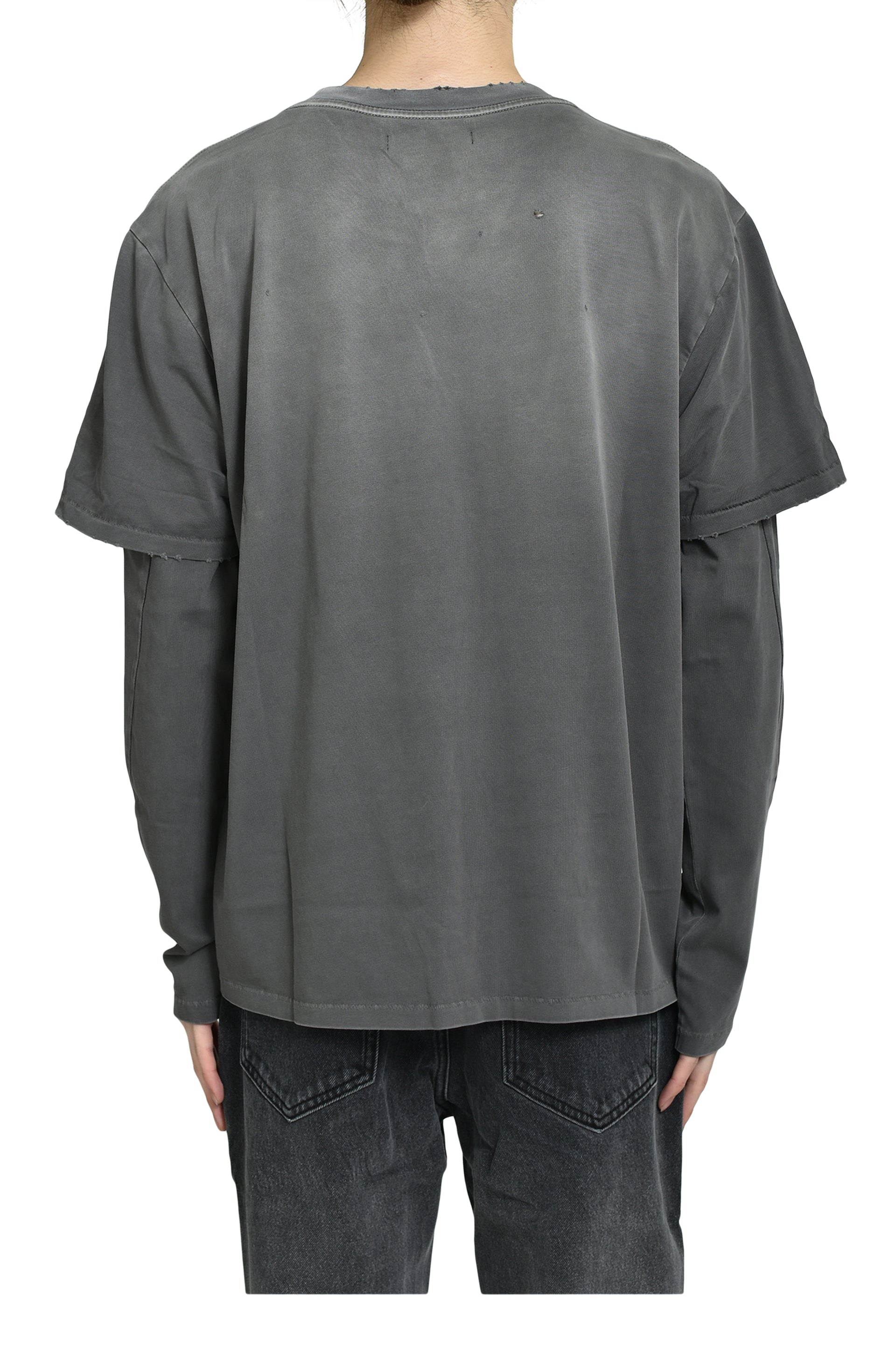 SUN FADED DOUBLE LAYER TEE / FADED GRY