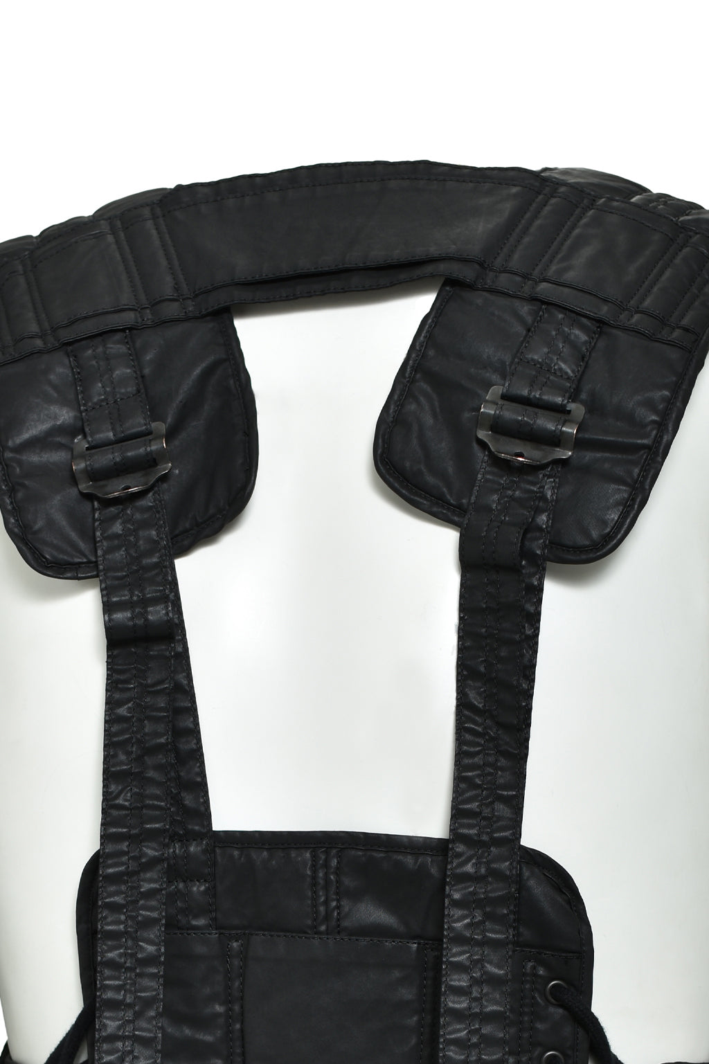 COATED CLOTH VEST / BLK