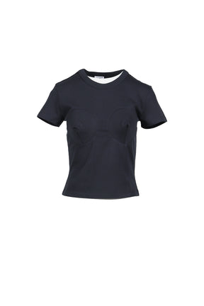BULLET BRA T SHIRT KNIT / BLK