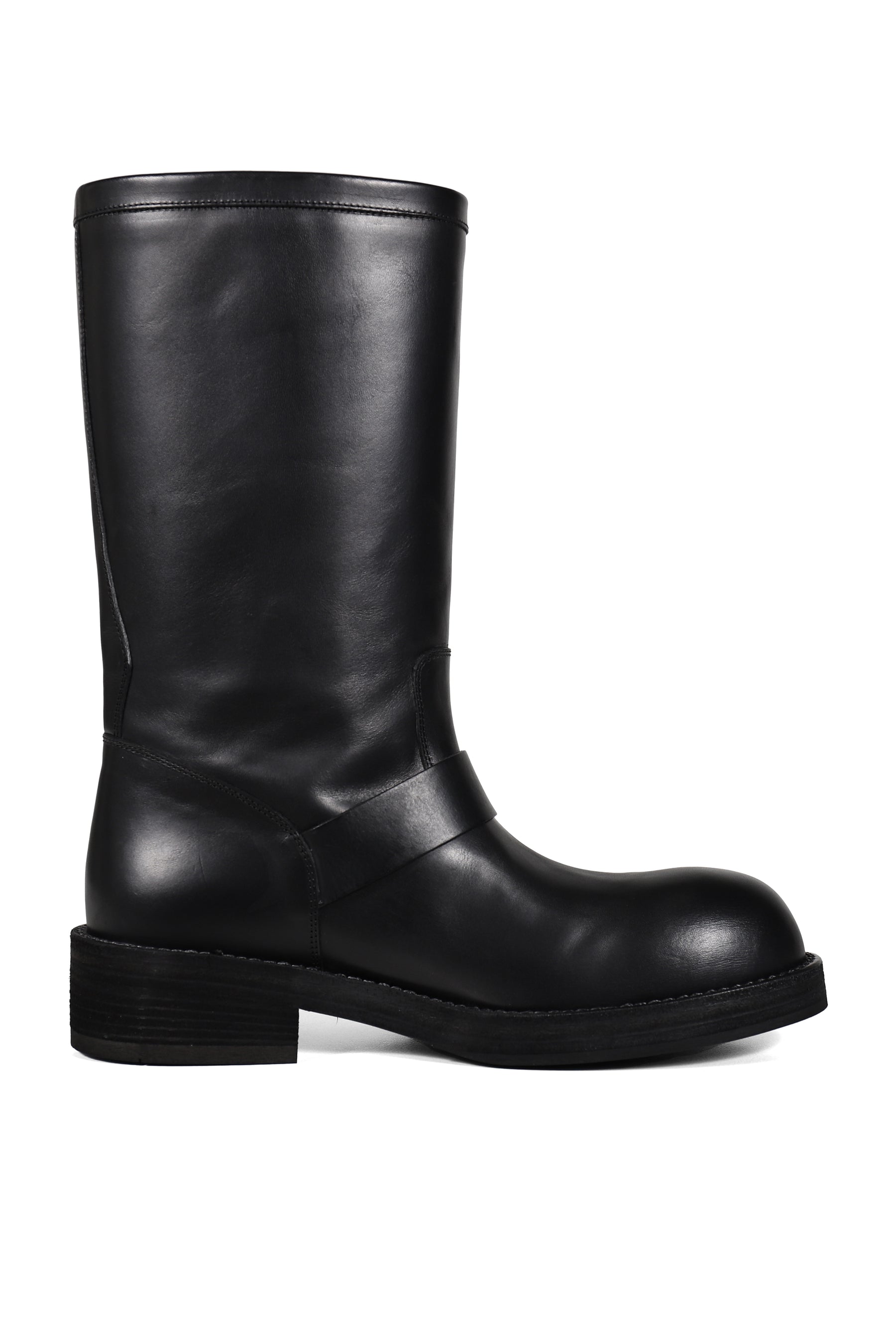 SARITH ENGINEER BIKER BOOTS WITH BUCKLES  / BLK